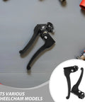 Universal Wheelchair Brake Lever Replacement Kit Heavy Duty Iron And Plastic Build Easy Install Hand Brakes For Wheelchairs Sturdy Secure Locking Parking Brakes Fits 2.2cm Opening 4 Pack black wheelchair brake lever with clamp for 2.2cm opening