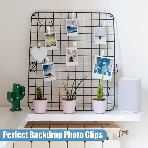 Hot Clear Balloon Arch Clips 20 Pack Ultra Strong Spring Clamps For Epic Birthday Decor Backdrop And Party Setup Easy Grip Versatile Art Crafts, clear clips on photo grid backdrop