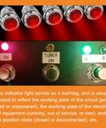 Low Power Red LED Indicator Light for Panel Mount Energy Saving 12V 24V 110V AC and DC with control panel display
