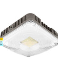 Close-up of Canopy LED Light 70W 8890 Lumens with 3 Color Temperature options 3000K 4000K 5000K, IP65 waterproof design.