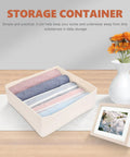 Foldable Beige Closet Storage Basket Straighten Your Space Fast Soft Polyester Cotton Linen Drawer Organizer For Socks Undies And Ties Keep The Mess Low Key Neat with rolled socks.
