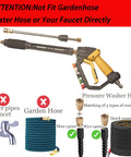 High Power Pressure Washer Gun With Adjustable Pressure, Extension Wand, Quick Connect, 5 Nozzle Tips, 2 Adapters, 10 O Rings, 5000 PSI, Beefy Performance, Compatible With Most Pressure Washers