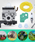 Honda 9 In 1 Carburetor Kit With Gasket Fuel Filter Air Filter Spark Plug And Primer Bulb Replacement Parts for GX35 GX25