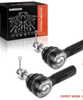 Two Pack Front Outer Tie Rod Ends 14 mm Thread Compatible With Nissan Frontier Xterra Pathfinder Armada J30 Q45 QX4 M45 Four Wheel Drive Models Infiniti SUVs Beefed Up Handling, black steel pair