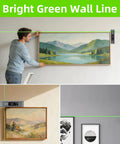 Handy All In One Digital Level With LCD Display And Magnetic Aluminum Angle Finder, Laser Level With 100 Ft Cross Line And Wall Line For Hanging Frames And Pictures, USB C Rechargeable used to align framed art