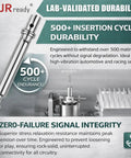 JRready Deutsch Dtm Connector Pins And Sockets Size 20 Solid Contacts set showing lab-validated durability and insertion cycle test.