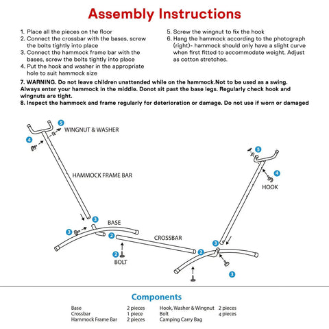 Assembly instructions for Heavy Duty Hammock Stand With 450 Lbs Capacity Portable Steel Stand For Indoor Or Outdoor Use Easy No Tools Setup Rock Solid Durability With Metal Frame And Strong Hooks Fits Two People Comfortably.