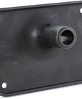 Electronic Drum Mounting Plate For TD HPD SPD Series Modules And Controllers, black, rectangular with mounting holes, angled view.