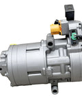 Top Shelf Remanufactured Air Conditioning Compressor Kickin Cool Efficiency And Smooth Operation While Guaranteeing Long Lasting Reliability For Your Daily Ride, grey metal unit with wiring.