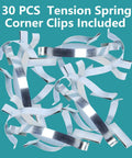 Heavy Duty Window Screen Tension Spring Corner Clips For Easy Snap In Of Sliding Screens In Aluminum Channels Pack Of Thirty