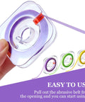 Dental Polishing Strips Set Three Rolls 4mm By 600mm For Pre Polishing Polishing And Shaping With Coarse Purple, Medium Green And Fine Yellow Colors