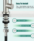 Installation guide for Slick Single Handle Gooseneck Bar Sink Faucet Finished In Brushed Nickel and built from commercial grade SUS304.