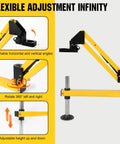 Aluminum Alloy Cantilever Support Frame With 360 Degree Flexible Arm For Pneumatic Tapping Machines showing adjustable mounting options.
