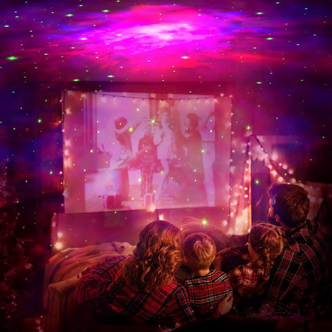 Astronaut Space Buddy Galaxy Projector Night Light With Remote 360 Degree Adjustable Nebula Vibe Star Projection Lamp in a family room