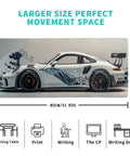 Ukiyoe Style Sports Car Themed Large Gaming Mouse Pad Desk Mat 31.5 By 11.8 Inches With Non Slip Rubber Base For Gamers And PC Enthusiasts