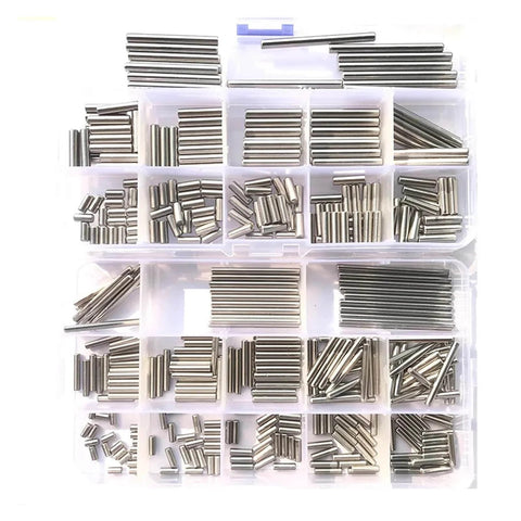 Cylindrical Pin Locating Dowel Set 304 Stainless Steel DIN 6325 M1 To M8 Combo Kit in storage case