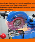 Tough As Nails Chainsaw Sharpener Grinding Wheel Featuring Hardcore Chrome Oxide Abrasive for precise sharpening setup