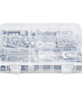 Tough As Nails 164 Piece Metric Hex Nut Bolt Assortment Kit, 304 Stainless Steel bolts and washers in storage box.