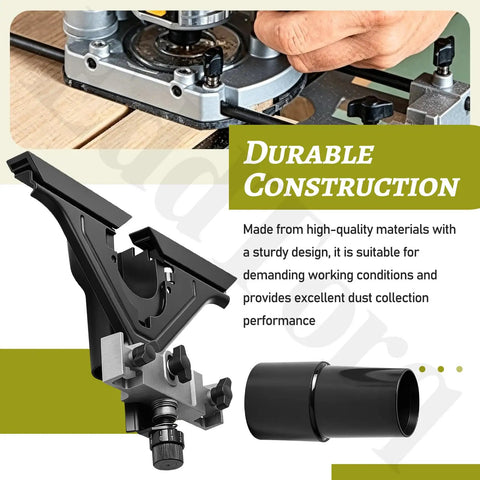 Rock Solid Router Edge Guide Replacement Knockout Precision Control Fits DeWalt Dwp611 and Ryobi Re180Pl1g, durable construction view.