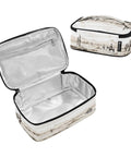 Open and closed views of Grab And Go Desert Cowboys Insulated Lunch Bag With Leakproof Cooler, showing spacious interior and exterior design.