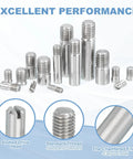Stainless Steel M4 X 12mm Beefy Slotted External Thread Dowel Pins 15 Piece Set For Home Furniture Cabinets And Hinges 304 Grade