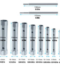 All In One Spark Plug And Plumbing Wrench Set with dual ended socket wrenches, extended 6 to 22mm range, shown in various sizes.