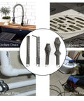 Heavy Duty Drain Cleaning Attachment Kit For Snake Machines includes steel spring heads for kitchen, shower, toilet drains