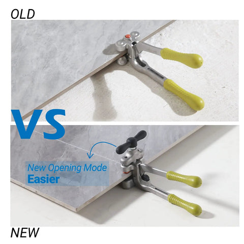 Comparison of old vs new opening mode of Pro Grade Porcelain Tile Cutter Kit with Manual Cutter Large 48 Inch Cut Capability Power Pliers