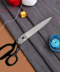 Heavy Duty 12 Inch Fabric And Leather Cutting Scissors For Sewing And Crafting, Pro Grade Industrial Sharp Shears on fabric