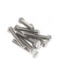 Hex bolts, 3/8-16 x 1, plain finish 304 stainless steel, full-thread, set of 10