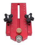Precision Jig Guide For Table Saw Band Saw And Router Table With Secure Lock No Drift, red metal with measuring scale