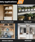 Hella Durable 50 Pack Nickel Plated Shelf Pins Rust Proof Metal Support Pegs For Cabinet Furniture Shelves Heavy Duty Polish Finish Quick Swap Premium Storage Setup used in bathroom cabinet, kitchen cabinet, plant shelf, and wardrobe.