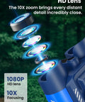 Kids Binoculars With Night Vision Camera And 10X Optical Zoom, Magic Adventures Telescope Toy Gift For Boys And Girls Ages 3 To 10 Plus, Day And Night Viewing On A Bright 2.4 Inch Screen For Outdoor Explorers. 1080P HD lens 10X focusing
