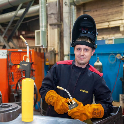 Welder using Trigger Start Propane Torch Head For Propane And MAP Gas, Beast Mode High Temperature Flame Up To 2372F, Instant Ignition