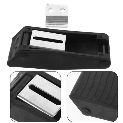 Two Pack Rubber Toggle Latch Draw Catch for Storage Boxes and Boat Cargo, easy install, lightweight, durable clasp, black