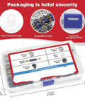 All In One Heavy Duty Pro Grade Furniture Hardware Kit With Cam Lock Fasteners And Eccentric Wheel Screws packaging and dimensions