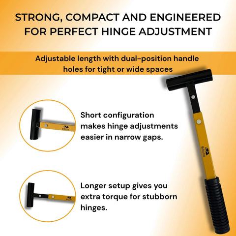 4 In 1 Door Hinge Adjustment Tool Kit For Realigning Sagging Doors And Installing Hinges with Precision Gap Wrench
