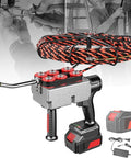 No Sweat Cordless Wire Puller With Automatic Threader And Battery Charger For Straight Or Curved Wall Routing and heavy duty construction.