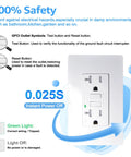 Tough As Nails GFCI Outlets 20 Pack 20 Amp weather resistant white receptacle with test and reset buttons for safety.