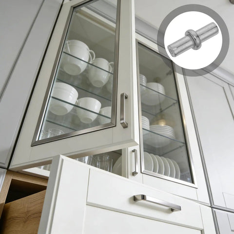 Cabinet Door Repair Kit For Home Kitchens With Stainless Steel Spring Loaded Pins Enhanced Grip Anti Sag Function Quiet Close Damper Easy Install 20 Piece Set For Cabinets on open glass kitchen cabinet door