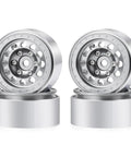 1.3 Inch Beadlock Aluminum RC Wheel Set For 1/18 TRX4M And 1/24 Axial SCX24 Crawler Upgrades In Silver Three Piece