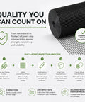 Premium Quality 1/2 Inch Black Hardware Cloth 48 Inches Wide By 100 Feet Long Roll with inspection features and quality assurance.