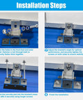 Installation steps for 8 Pack Adjustable RV Solar Panel Mounting Brackets With 10 to 60 Degree Tilt, Roof Mount Kit.