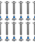 10 Pack Inline Skate Axle Screws 6mm x 36mm for roller skates, zinc-plated, 35mm working length, 42mm fully assembled shown