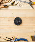 Universal Black Fan Control Knobs 10 Pack Replacement Caps for Floor Fans in Warehouse and Office Use Durable Plastic Construction Built to Last with Smooth Rotary Control and Easy Grip centered on wood workbench