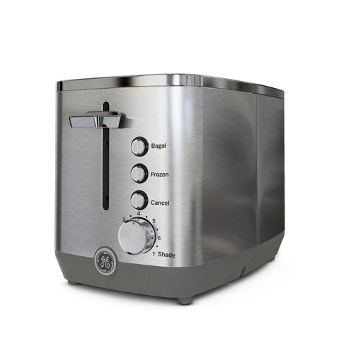 2 Slice Stainless Steel Toaster With Extra Wide Slots For Bagels, Bread, Waffles And More, 7 Shade Settings, removable tray