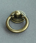 Antique Bronze Ring Drawer Pull Handle for Cabinets and Dressers, 1.5 Inch Length Ring Knob Style, Zinc Alloy Die Cast, Pack of 10