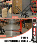 Heavy Duty Stair Climbing Hand Truck With 1000 Pounds Capacity 4 In 1 Convertible Dolly Cart Foldable Platform Utility Cart For Moving Boxes
