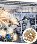 Industrial robot arm with floating circle showcasing 60-Piece Grease Zerk Fitting Kit With Copper Threaded Nipples 1/4-28 SAE LT