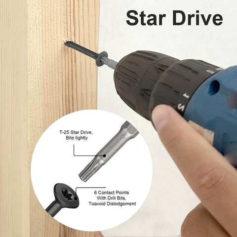 Heavy Duty Deck Screws One Half Inch Black Epoxy Coating Eight By One And Half Inch Wood Fasteners One Hundred Forty Pieces Rust Resistant Alloy Steel Hardware Proven Badass Durability For Daily Grind